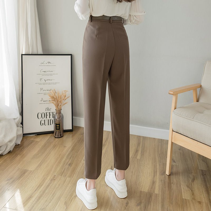 best Female Professional Straight Loose Suit Harem Pants High Waist 0 shop online at M2K Trends for