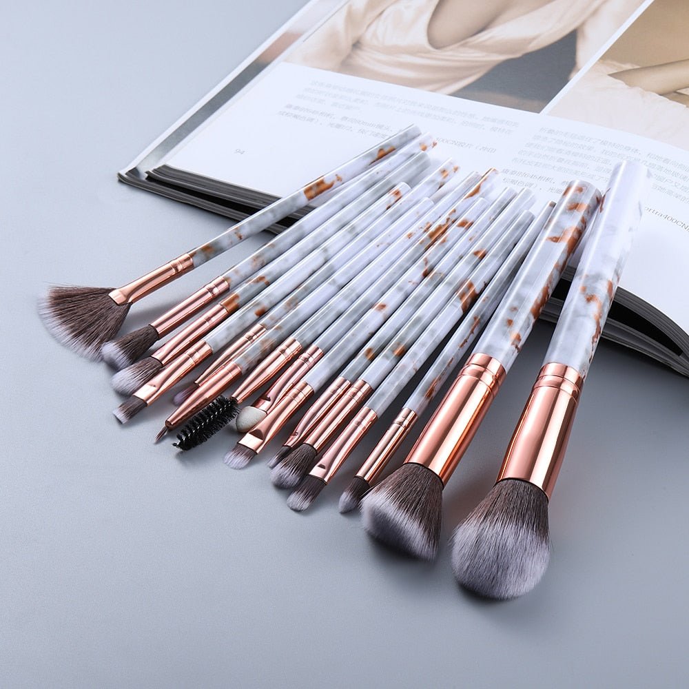 best FLD 5/15Pcs Makeup Brushes Tool Set Cosmetic Powder Eye Shadow Foundation Blush Blending Beauty Make Up Brush Maquiagem 0 shop online at M2K Trends for