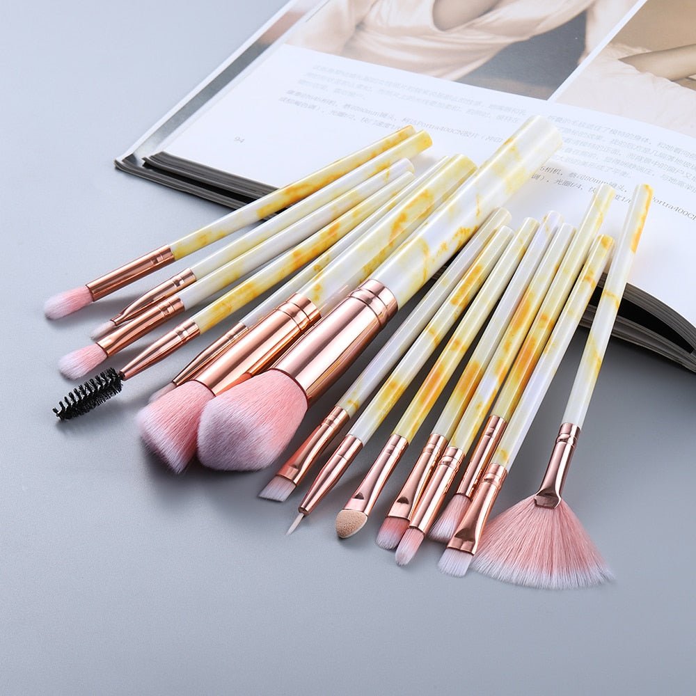 best FLD 5/15Pcs Makeup Brushes Tool Set Cosmetic Powder Eye Shadow Foundation Blush Blending Beauty Make Up Brush Maquiagem 0 shop online at M2K Trends for