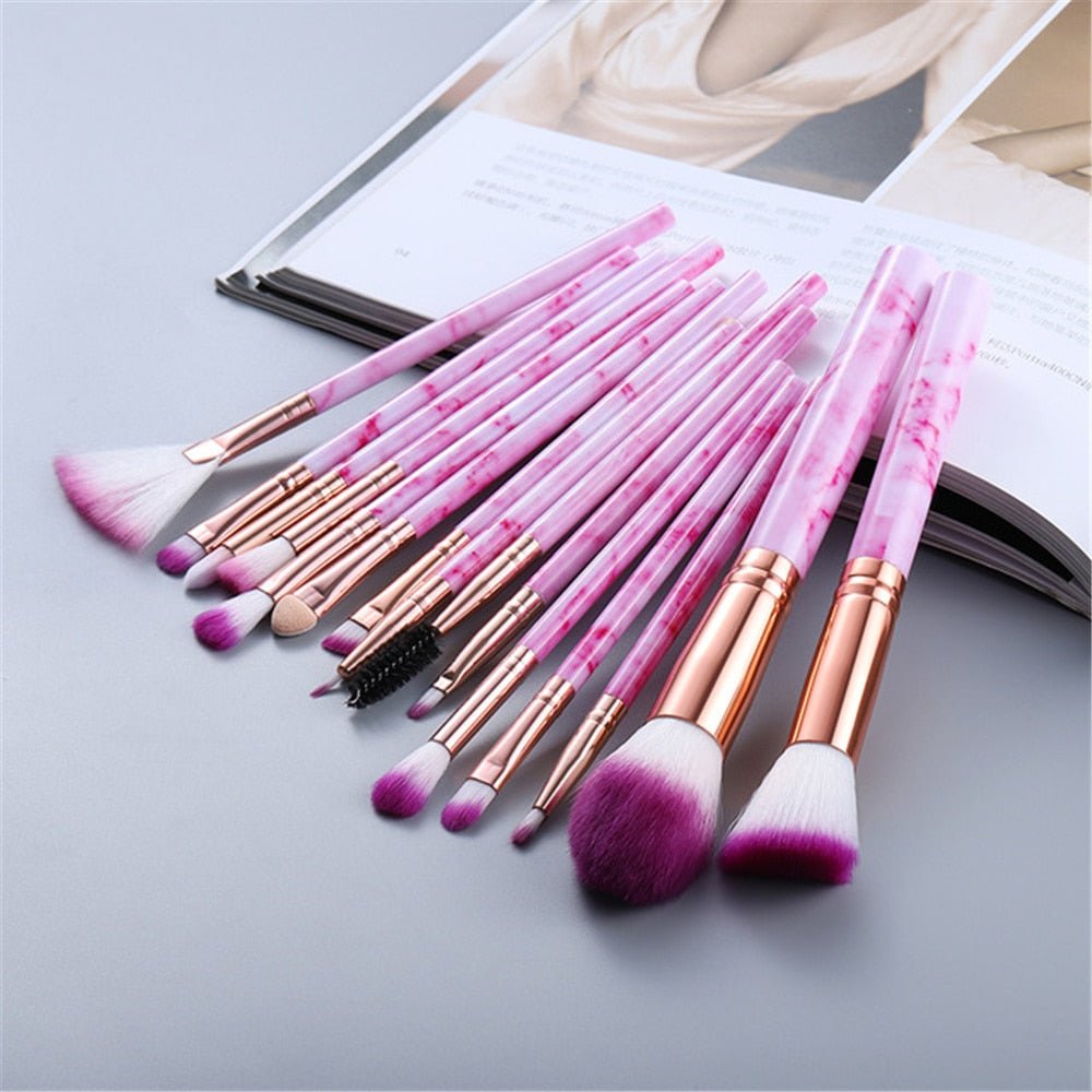 best FLD 5/15Pcs Makeup Brushes Tool Set Cosmetic Powder Eye Shadow Foundation Blush Blending Beauty Make Up Brush Maquiagem 0 shop online at M2K Trends for