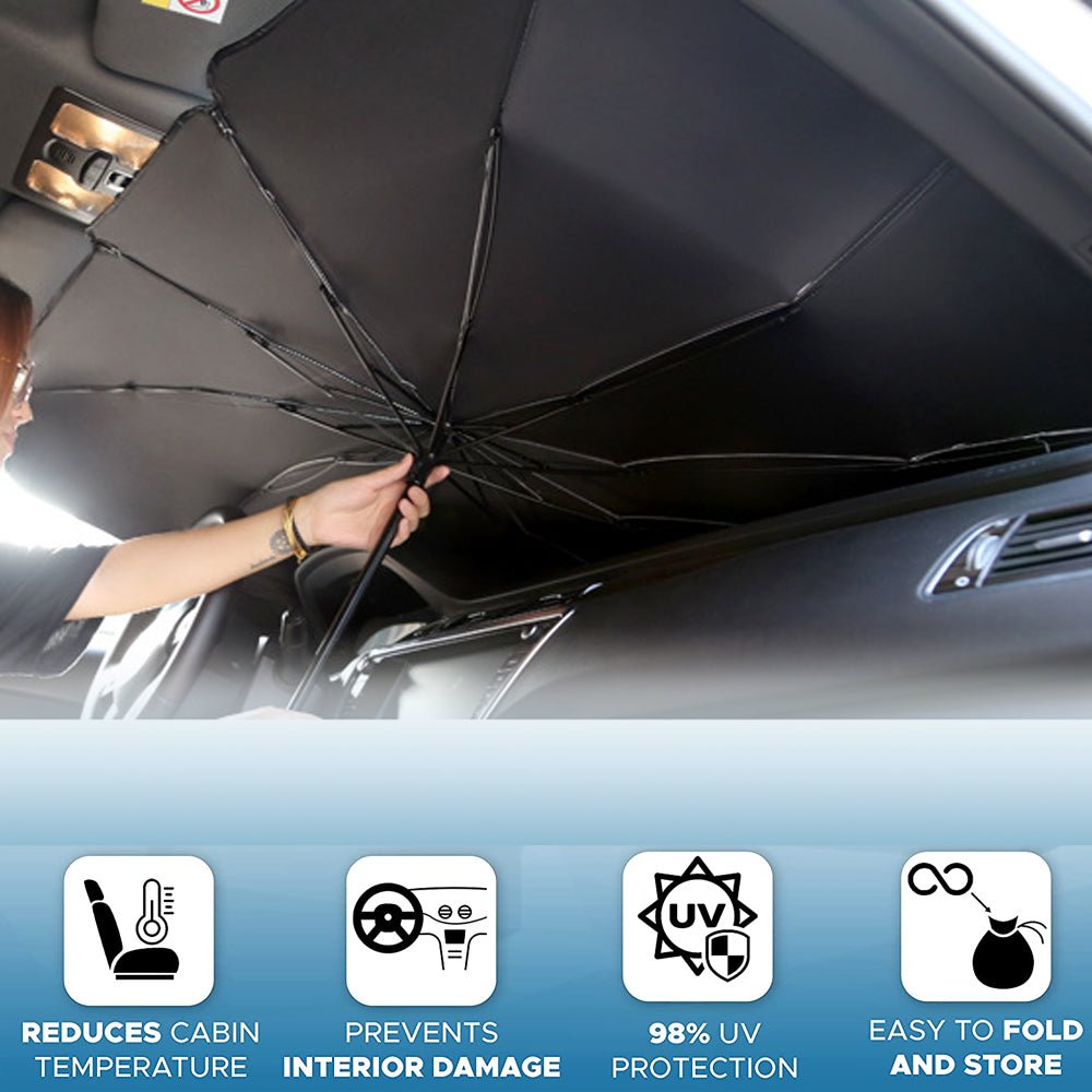 best Foldable Car Windshield Sun Shade Umbrella UV Protection Heat Insulation Parasol Auto Front Window Cover Interior Protector Summer Gadgets 0 shop online at M2K Trends for