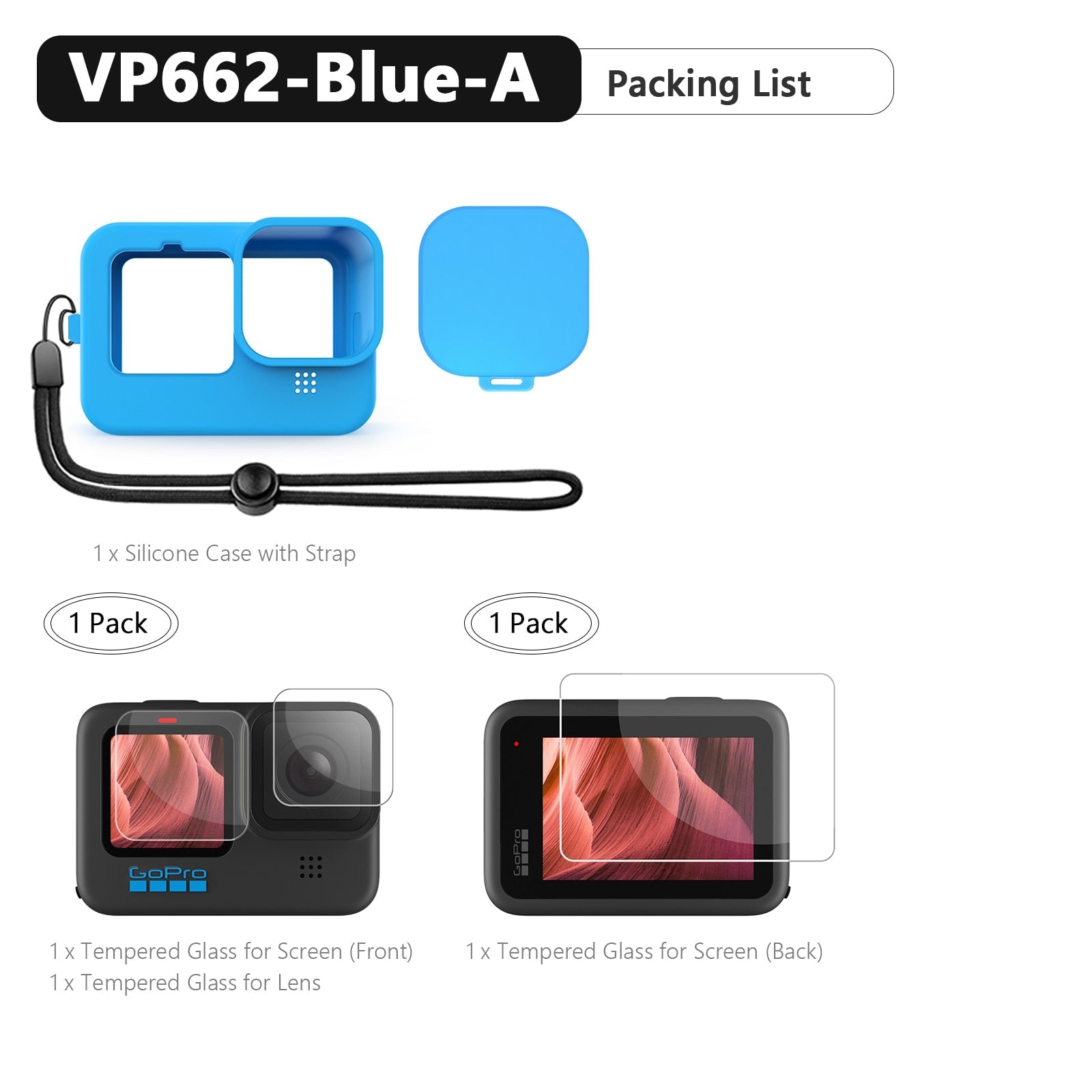 best for Gopro Hero 11 10 Black Soft Silicone Case for Go pro Hero 10 9 Silicone Protective Full Cover Shell Camera Accessorie VP662 0 shop online at M2K Trends for