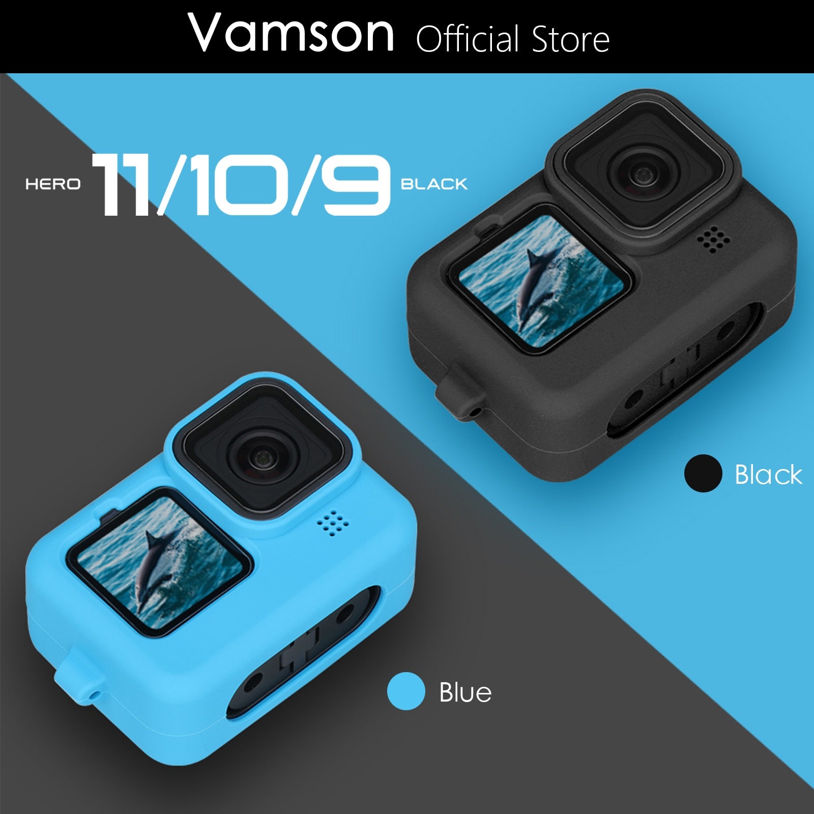 best for Gopro Hero 11 10 Black Soft Silicone Case for Go pro Hero 10 9 Silicone Protective Full Cover Shell Camera Accessorie VP662 0 shop online at M2K Trends for