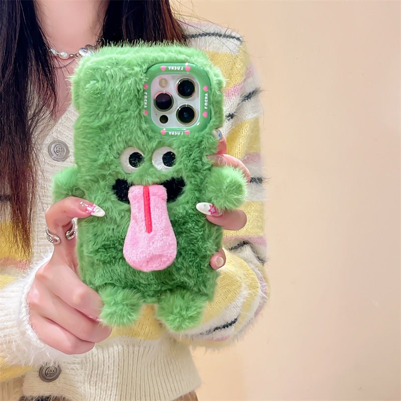 best Funny Sticking Tongue Out Cartoon Plush Suitable Phone Case Drop-resistant 0 shop online at M2K Trends for