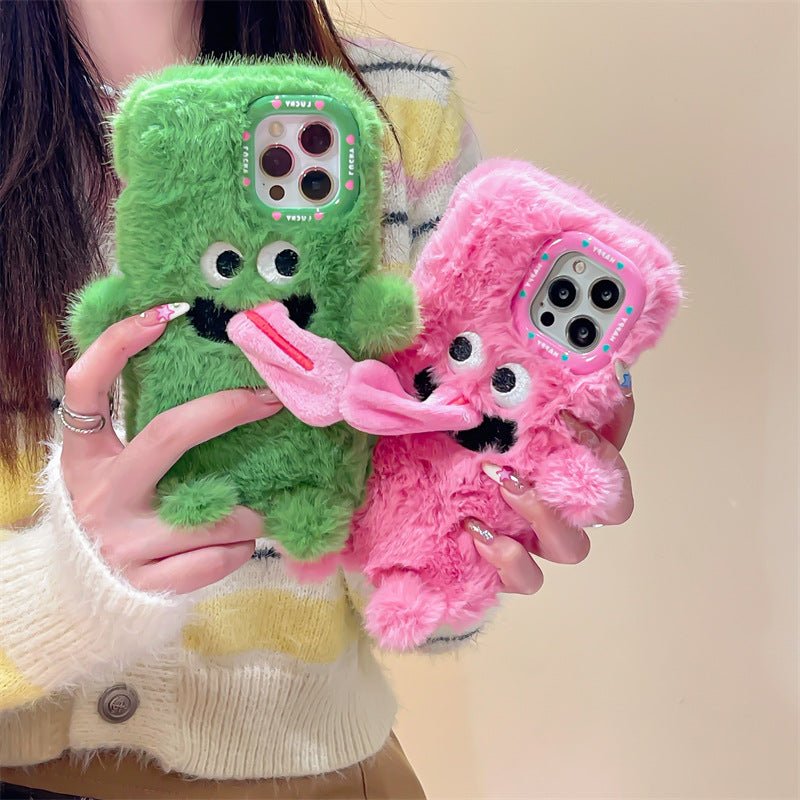 best Funny Sticking Tongue Out Cartoon Plush Suitable Phone Case Drop-resistant 0 shop online at M2K Trends for