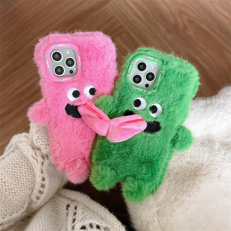 best Funny Sticking Tongue Out Cartoon Plush Suitable Phone Case Drop-resistant 0 shop online at M2K Trends for