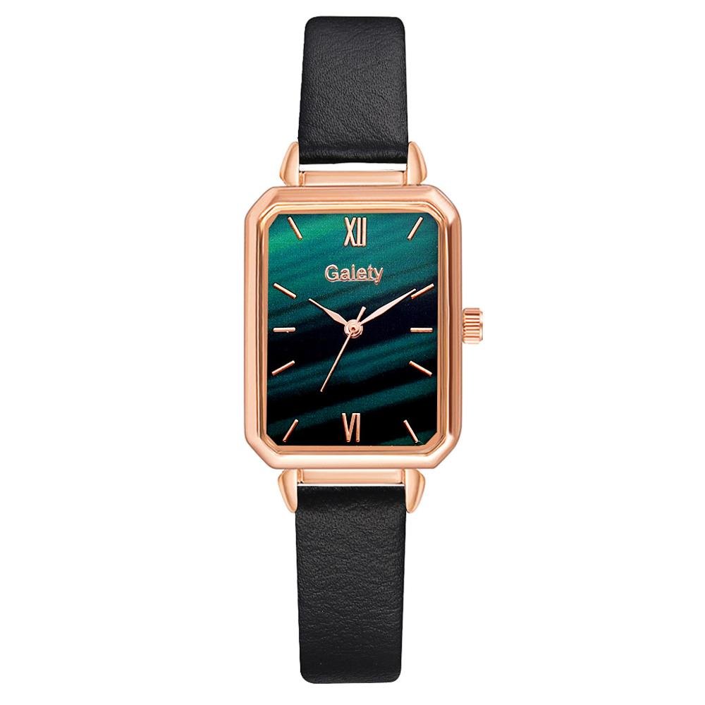 best Gaiety Brand Women Watches Fashion Square Ladies Quartz Watch Bracelet Set Green Dial Simple Rose Gold Mesh Luxury Women Watches Ladies watch shop online at M2K Trends for Watch