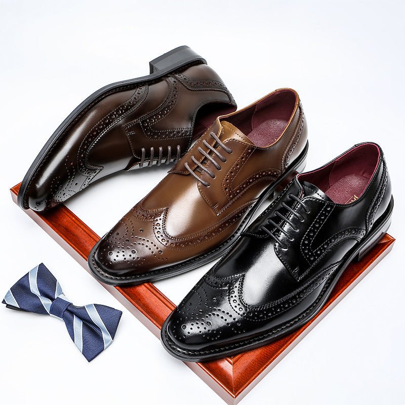 best Genuine Leather Business Casual Dress British Style Leather Shoes Shoes shop online at M2K Trends for