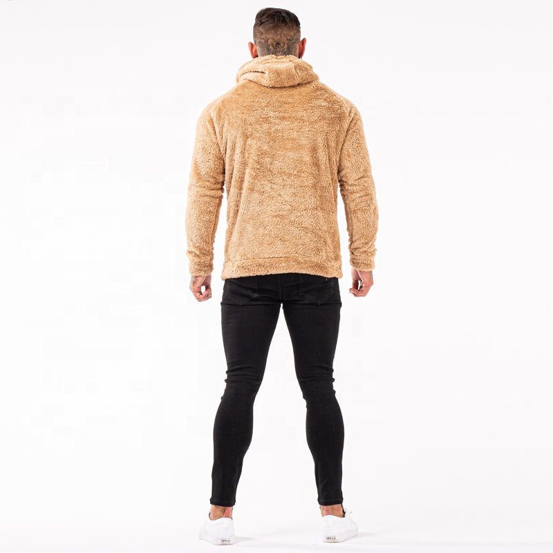 best Gingtto Vintage Oversize Blank Sweatshirt Plain Pullover Hoodies Custom Logo Printed Sherpa Men Hoodies shop online at M2K Trends for