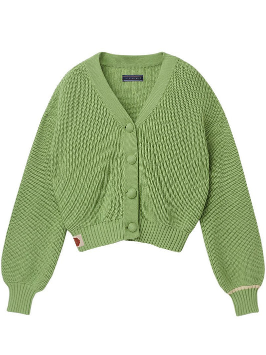 best Grass green sweater cardigan sweater 0 shop online at M2K Trends for