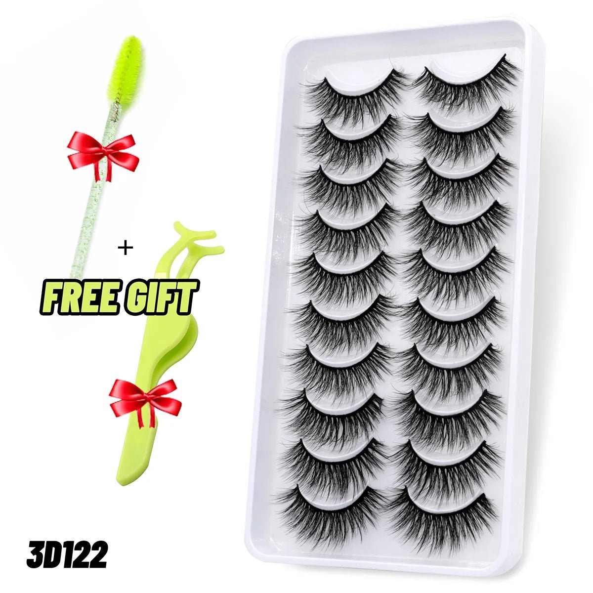 best GROINNEYA Lashes 5/10 Pairs 3D Faux Mink Lashes Fluffy Soft Wispy Volume Natural long False Eyelashes Reusable Eyelashs Makeup shop online at M2K Trends for