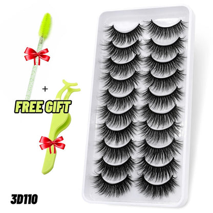 best GROINNEYA Lashes 5/10 Pairs 3D Faux Mink Lashes Fluffy Soft Wispy Volume Natural long False Eyelashes Reusable Eyelashs Makeup shop online at M2K Trends for