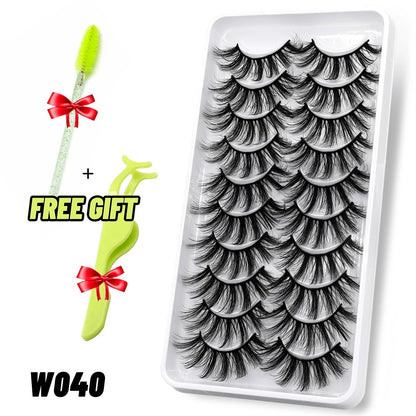 best GROINNEYA Lashes 5/10 Pairs 3D Faux Mink Lashes Fluffy Soft Wispy Volume Natural long False Eyelashes Reusable Eyelashs Makeup shop online at M2K Trends for