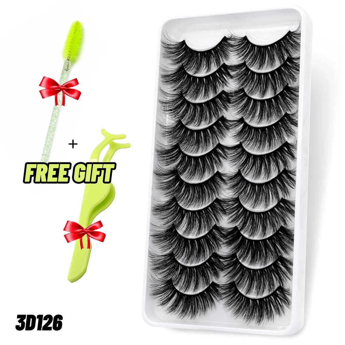 best GROINNEYA Lashes 5/10 Pairs 3D Faux Mink Lashes Fluffy Soft Wispy Volume Natural long False Eyelashes Reusable Eyelashs Makeup shop online at M2K Trends for