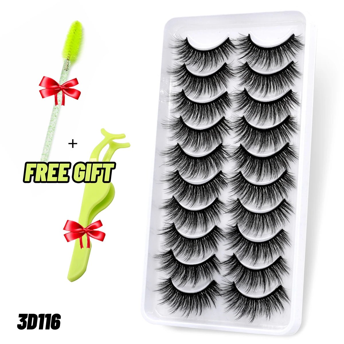 best GROINNEYA Lashes 5/10 Pairs 3D Faux Mink Lashes Fluffy Soft Wispy Volume Natural long False Eyelashes Reusable Eyelashs Makeup shop online at M2K Trends for