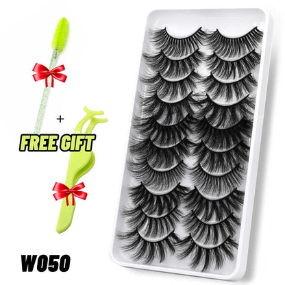 best GROINNEYA Lashes 5/10 Pairs 3D Faux Mink Lashes Fluffy Soft Wispy Volume Natural long False Eyelashes Reusable Eyelashs Makeup shop online at M2K Trends for