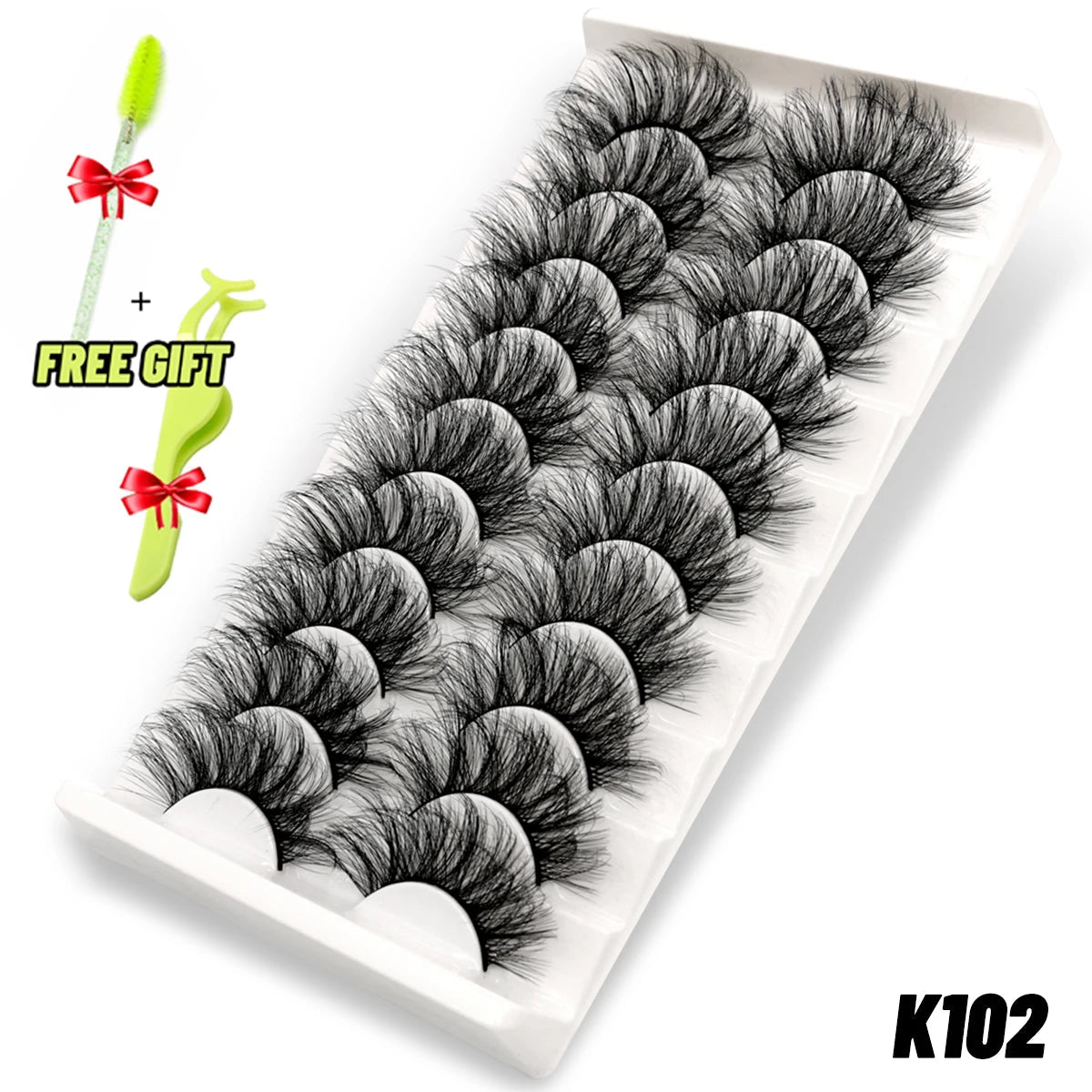 best GROINNEYA Lashes 5/10 Pairs 3D Faux Mink Lashes Fluffy Soft Wispy Volume Natural long False Eyelashes Reusable Eyelashs Makeup shop online at M2K Trends for