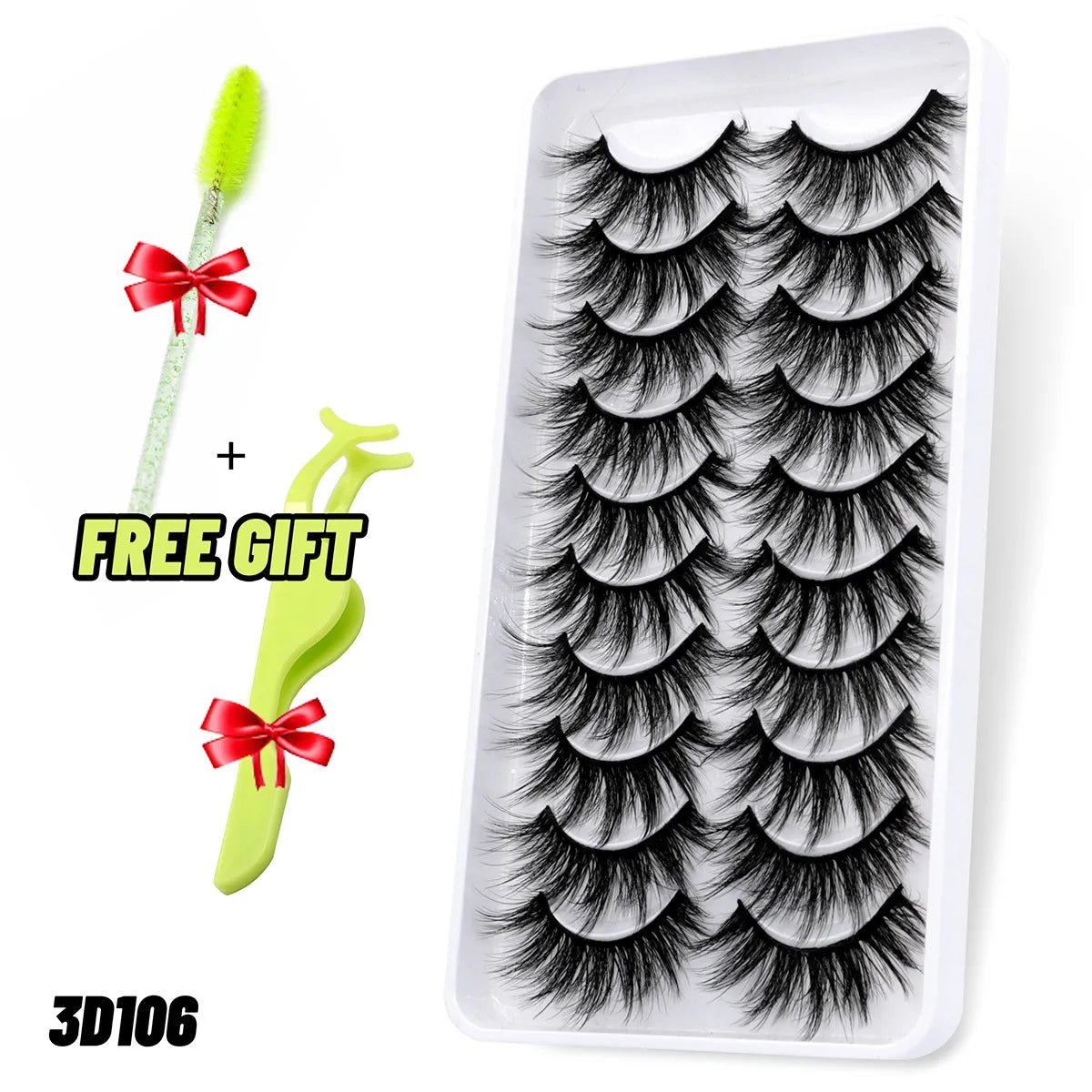 best GROINNEYA Lashes 5/10 Pairs 3D Faux Mink Lashes Fluffy Soft Wispy Volume Natural long False Eyelashes Reusable Eyelashs Makeup shop online at M2K Trends for