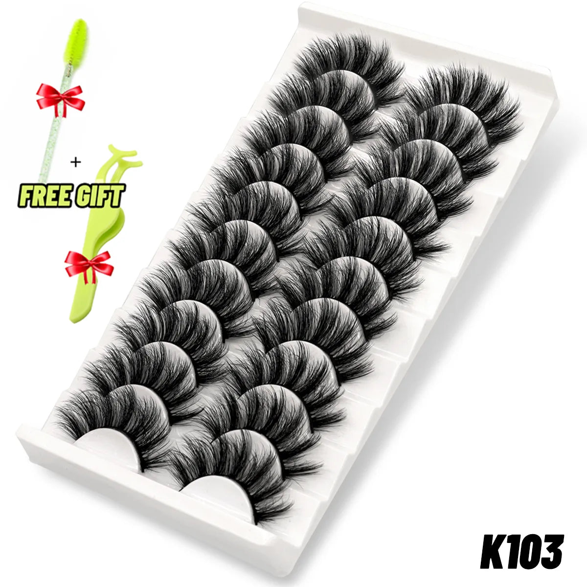 best GROINNEYA Lashes 5/10 Pairs 3D Faux Mink Lashes Fluffy Soft Wispy Volume Natural long False Eyelashes Reusable Eyelashs Makeup shop online at M2K Trends for