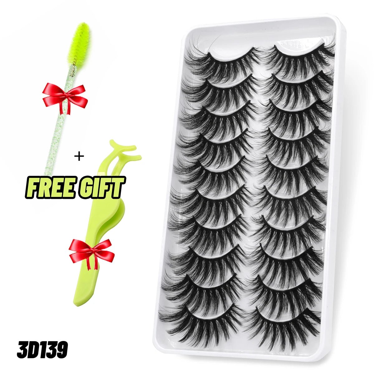 best GROINNEYA Lashes 5/10 Pairs 3D Faux Mink Lashes Fluffy Soft Wispy Volume Natural long False Eyelashes Reusable Eyelashs Makeup shop online at M2K Trends for