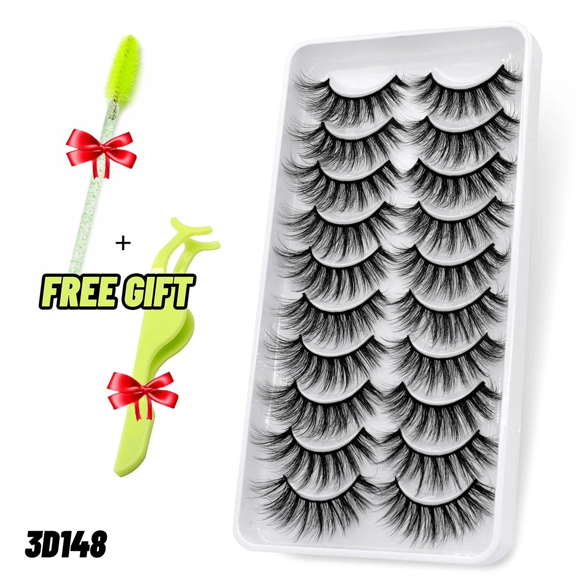 best GROINNEYA Lashes 5/10 Pairs 3D Faux Mink Lashes Fluffy Soft Wispy Volume Natural long False Eyelashes Reusable Eyelashs Makeup shop online at M2K Trends for