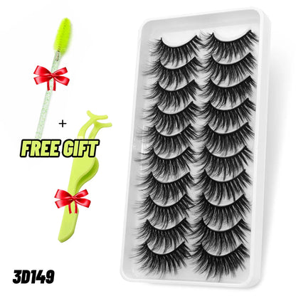 best GROINNEYA Lashes 5/10 Pairs 3D Faux Mink Lashes Fluffy Soft Wispy Volume Natural long False Eyelashes Reusable Eyelashs Makeup shop online at M2K Trends for