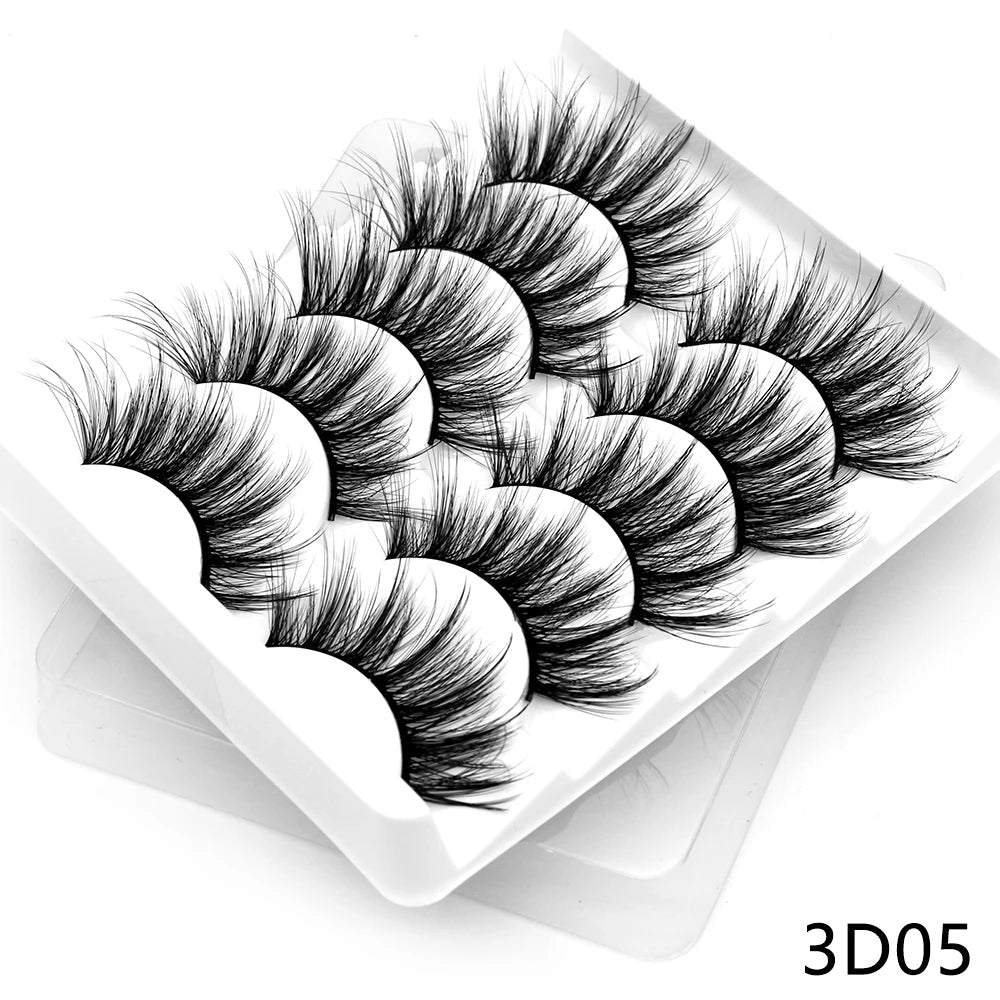 best GROINNEYA Lashes 5/10 Pairs 3D Faux Mink Lashes Fluffy Soft Wispy Volume Natural long False Eyelashes Reusable Eyelashs Makeup shop online at M2K Trends for