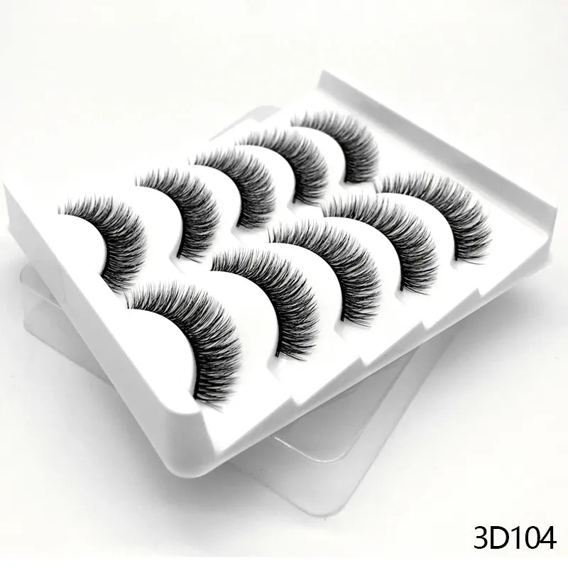 best GROINNEYA Lashes 5/10 Pairs 3D Faux Mink Lashes Fluffy Soft Wispy Volume Natural long False Eyelashes Reusable Eyelashs Makeup shop online at M2K Trends for