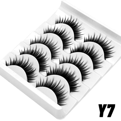 best GROINNEYA Lashes 5/10 Pairs 3D Faux Mink Lashes Fluffy Soft Wispy Volume Natural long False Eyelashes Reusable Eyelashs Makeup shop online at M2K Trends for