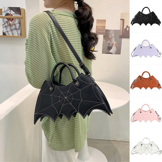 best Halloween Spider Web Shape Shoulder Bags Personality Batgirl Tide Pu Handbags Fashoin Messenger Crossbody Bag 0 shop online at M2K Trends for