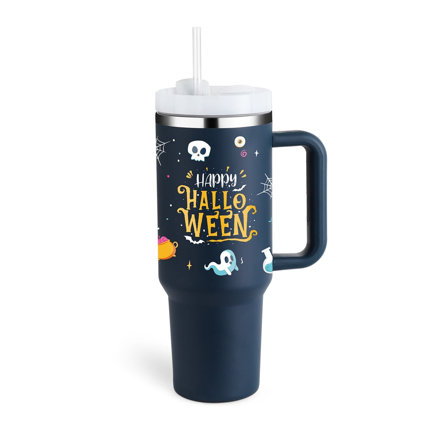 best Halloween Thermal Mug 40oz Straw Coffee Insulation Cup With Handle Portable Car Stainless Steel Water Bottle LargeCapacity Travel BPA Free Thermal Mug 0 shop online at M2K Trends for