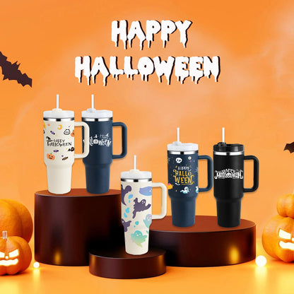 best Halloween Thermal Mug 40oz Straw Coffee Insulation Cup With Handle Portable Car Stainless Steel Water Bottle LargeCapacity Travel BPA Free Thermal Mug 0 shop online at M2K Trends for