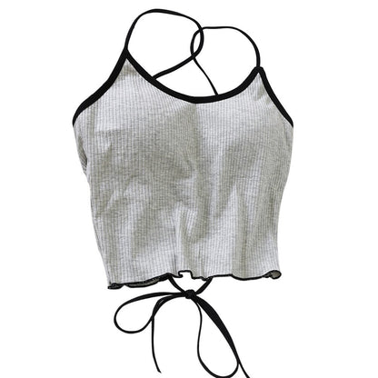 best Women Halter Tops Backless Bandage Sexy Crop Tops Women Lingerie Underwear Tops Padded Cotton Crop Tops Women Summer 0 shop online at M2K Trends for