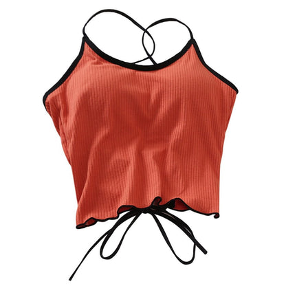 best Women Halter Tops Backless Bandage Sexy Crop Tops Women Lingerie Underwear Tops Padded Cotton Crop Tops Women Summer 0 shop online at M2K Trends for