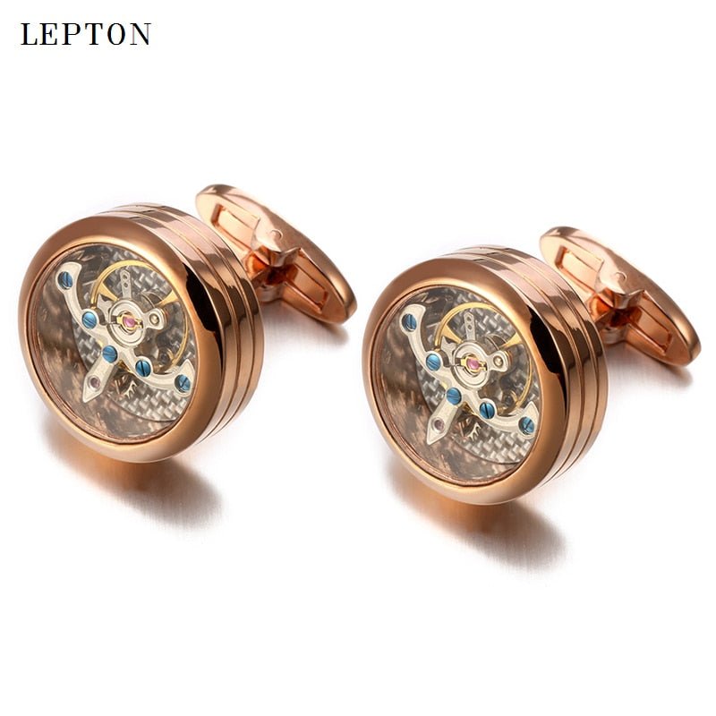 best High quality Movement Tourbillon Cufflinks For Mens Wedding Groom Mechanical Watch Steampunk Gear Cufflinks Relojes Gemelos 0 shop online at M2K Trends for