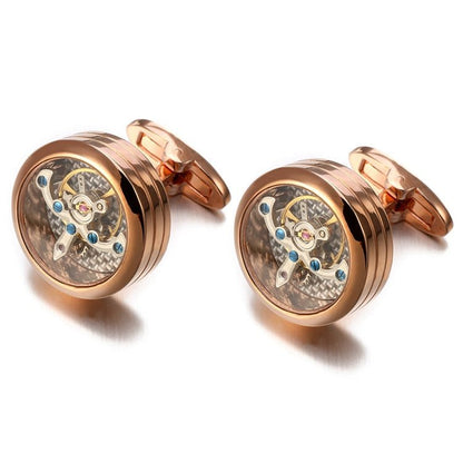 best High quality Movement Tourbillon Cufflinks For Mens Wedding Groom Mechanical Watch Steampunk Gear Cufflinks Relojes Gemelos 0 shop online at M2K Trends for