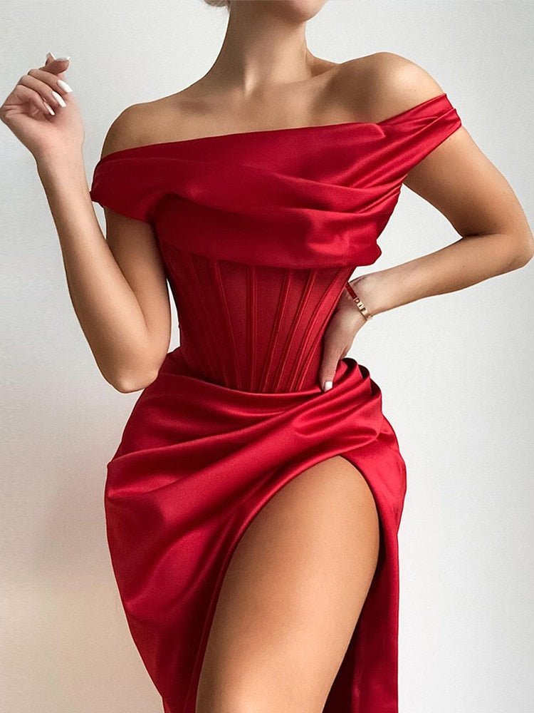 best High Quality Satin Bodycon Dress Women Party Dress 2021 New Arrival Robe Summer Sexy Dress Celebrity Evening Club Night Dresses 0 shop online at M2K Trends for