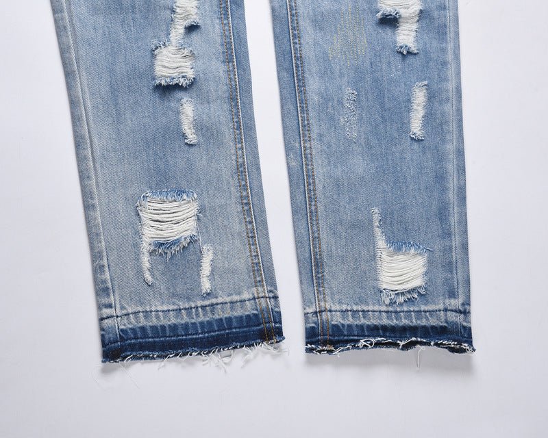 best High Street Washed Distressed Slim-fit Ripped Jeans 0 shop online at M2K Trends for