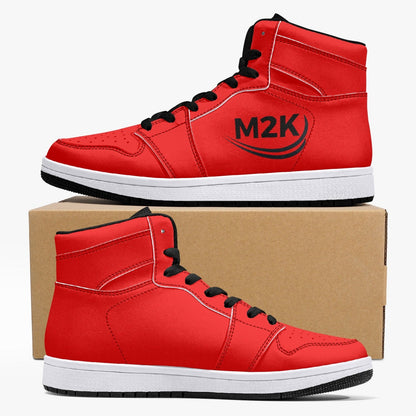 best High-Top Leather Sneakers/shoes Red ( black or white bottom) Bestsellers shop online at M2K Trends for fashion