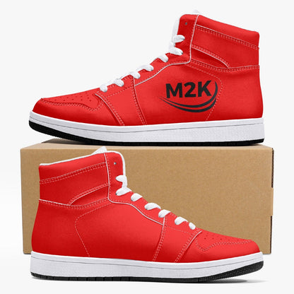 best High-Top Leather Sneakers/shoes Red ( black or white bottom) Bestsellers shop online at M2K Trends for fashion