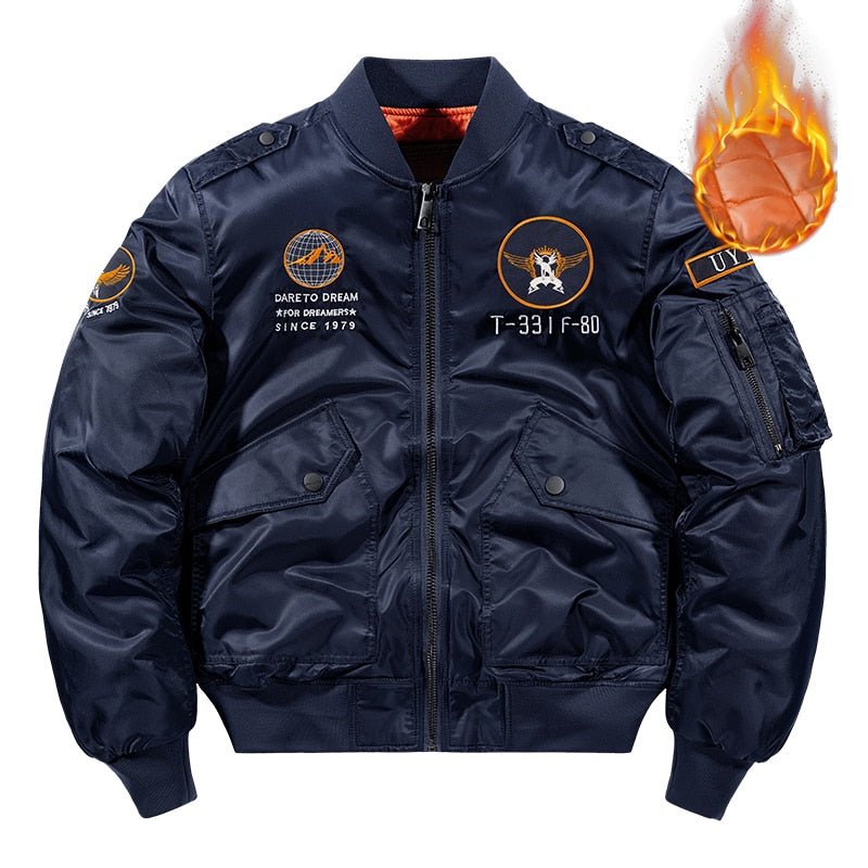 best Hip hop Jacket Men High quality Thick Army Navy White Military motorcycle Ma-1 aviator Pilot Men Baseball Bomber Jacket Men 0 shop online at M2K Trends for