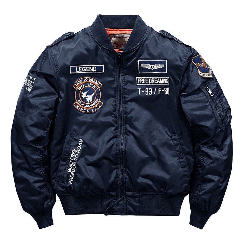 best Hip hop Jacket Men High quality Thick Army Navy White Military motorcycle Ma-1 aviator Pilot Men Baseball Bomber Jacket Men 0 shop online at M2K Trends for