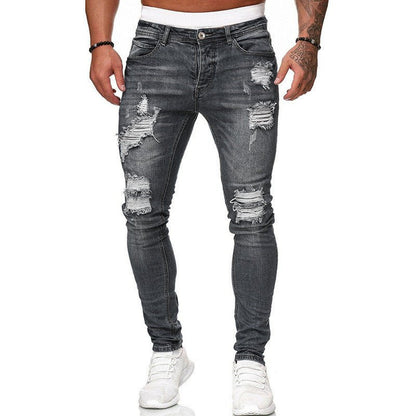 best Hole-Worn White pants With Small Feet Clothing shop online at M2K Trends for mens pants