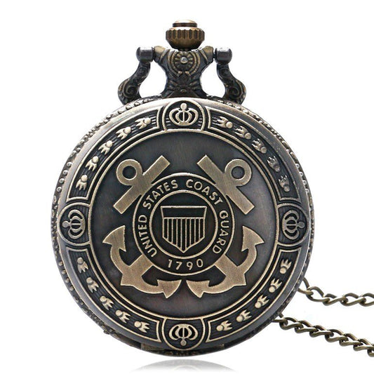 best Hot Sale Bronze United States Coast Guard 1790 Theme Pocket Watch Men Navy Creative Gift for Women Fob Watches Jewelry & Watches shop online at M2K Trends for watch in GTA for sale
