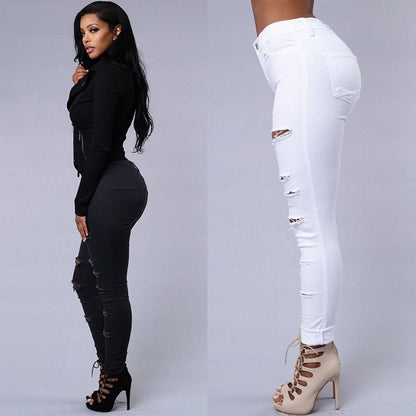 best Hot sale ripped jeans for women sexy skinny denim jeans fashion street casual pencil pants female spring and summer clothing 0 shop online at M2K Trends for