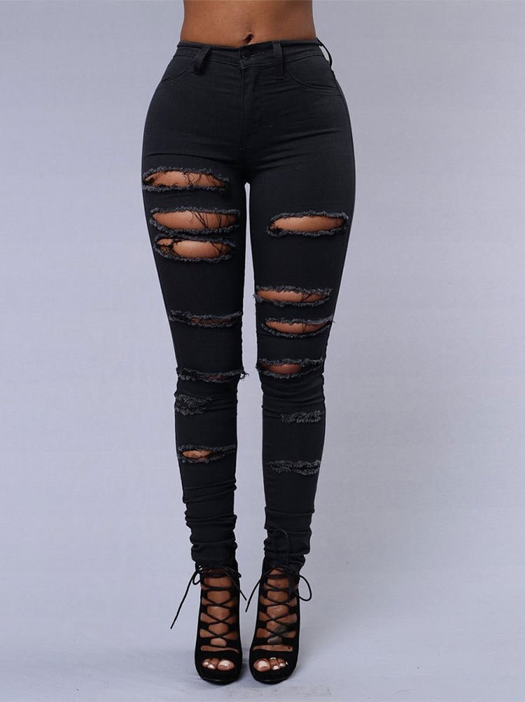 best Hot sale ripped jeans for women sexy skinny denim jeans fashion street casual pencil pants female spring and summer clothing 0 shop online at M2K Trends for