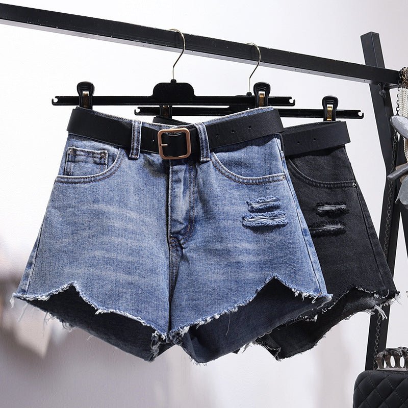 best Irregular Denim Shorts Women 0 shop online at M2K Trends for