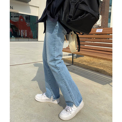 best Jeans Boys Summer New Straight Loose Pants Korean Style Trend Blue Casual Trousers 0 shop online at M2K Trends for