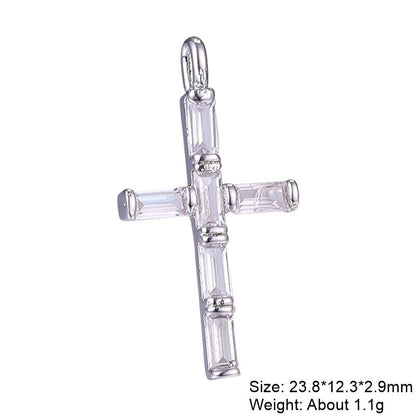 best Juya DIY 18K Real Gold Plated Wholesale Christian Cross Charms For Handmade Christmas Religious Rosary Pendant Jewelry Making Accessories shop online at M2K Trends for