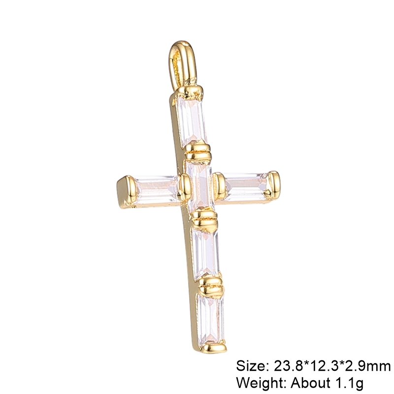 best Juya DIY 18K Real Gold Plated Wholesale Christian Cross Charms For Handmade Christmas Religious Rosary Pendant Jewelry Making Accessories shop online at M2K Trends for